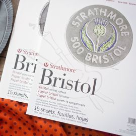 BLOCK BRISTOL VELLUM STRATHMORE EMPASTADO 2-ply (250grs) S500