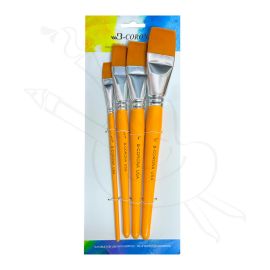 SET X4 DE PINCELES PLANOS B-CORONA