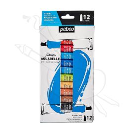 SET DE X12 ACUARELAS EN TUBO PEBEO 12ML