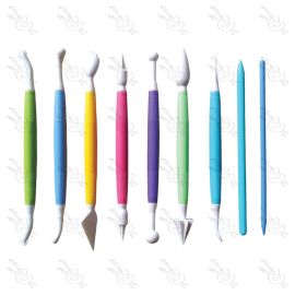 SET DE HERRAMIENTAS DE ACRÍLICO PARA ESCULTURA X9