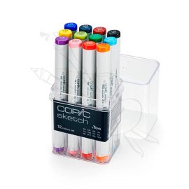 SET X12 DE MARCADORES COPIC SKETCH TONOS BÀSICOS