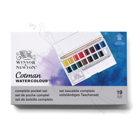 SET DE ACUARELAS X16 PASTILLAS COTMAN W&N DELUXE SKETCHER'S POCKET BOX