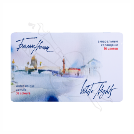 ESTUCHE METÁLICO 36 LAPICES DE COLORES WHITE NIGHTS