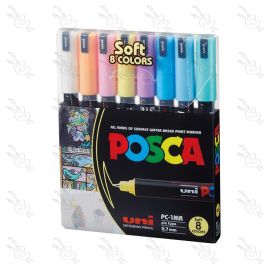 MARCADORES SOFT COLORS PC-1MR POSCA X8
