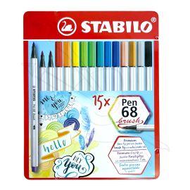 MARCADORES PEN 68 BRUSH - STABILO ORIGINAL X 15