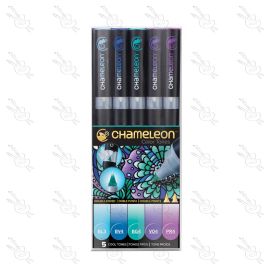 SET DE MARCADORES TONOS AZULES CHAMELEON X5