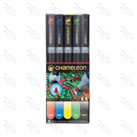 SET DE MARCADORES TONOS PRIMARIOS CHAMELEON X5