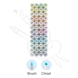 MARCADORES OHUHU 48 UND TONOS PASTEL PUNTA PINCEL Y BISELADA + BLENDER