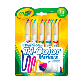 PLUMONES TRI-COLOR CRAYOLA X 15