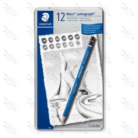 SET DE LÁPICES MARS LUMOGRAPH STAEDTLER X12 (8B-2H)