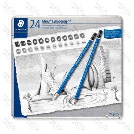 SET DE LÁPICES MARS LUMOGRAPH STAEDTLER X24 (12B-10H)
