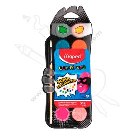 SET DE X12 ACUARELAS MAPED