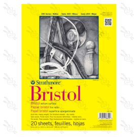 BLOCK BRISTOL VELUM STRATHMORE EMPASTADO 270GR SERIE 300
