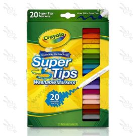 PLUMONES LAVABLES CRAYOLA SUPER TIPS X 20