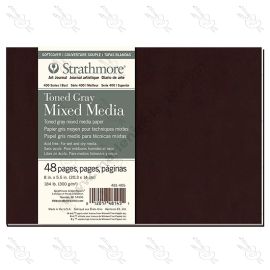 BLOCK PASTA DELGADA MIX MEDIA TONED GRAY STRATHMORE 300GRS