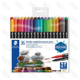 MARCADORES DE DOBLE PUNTA PERMANENTE 3187 STAEDTLER X36
