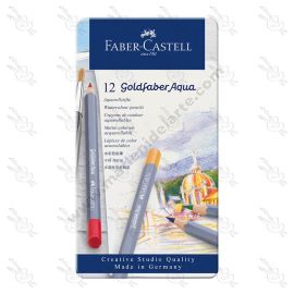 ESTUCHE DE 12 LAPICES ACUARELABLES FABER CASTELL GOLDFABER AQUA