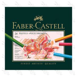 ESTUCHE DE 24 TIZAS PASTEL POLYCROMO FABER CASTELL