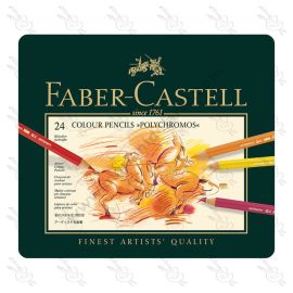 ESTUCHE DE 24 LAPICES DE COLOR FABER CASTELL POLYCHROMOS