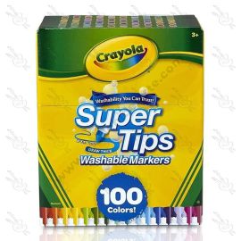 PLUMONES LAVABLES CRAYOLA SUPER TIPS X 100
