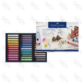 ESTUCHE DE 36 TIZAS PASTEL BLANDAS LARGAS FABER CASTELL