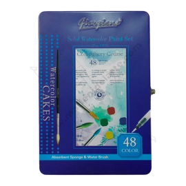 SET x48 CAJA DE METAL DE ACUARELAS EN PASTILLA GIORGIONE