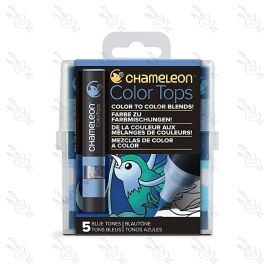 SET DE BLENDERS CHAMELEON DE COLOR TOPS TONOS AZULES X5