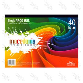 BLOCK ARCOIRIS 80GR MACEDONIA A3 40H