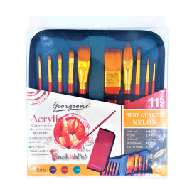 SET DE PINCELES GIORGIONE PARA ACRÍLICO X11 PIEZAS