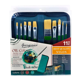 SET DE PINCELES GIORGIONE PARA OLEO X11 PIEZAS