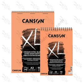BLOCK CANSON XL EXTRA WHITE SKETCH ANILLADO 90GRS