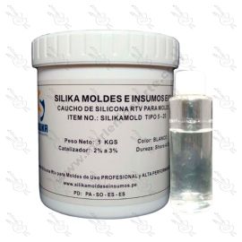 CAUCHO DE SILICONA SILIKA RTV TIPO 5 + CATALIZADOR - 2 PIEZAS