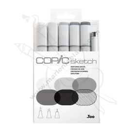 SET X6 DE MARCADORES COPIC SKETCH TONOS GRISES