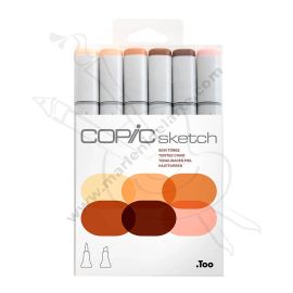SET X6 DE MARCADORES COPIC SKETCH TONOS PIEL