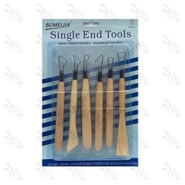 ESTECAS DE MADERA + DEVASTADORES PARA ESCULTURA BOMEJIA X6