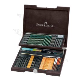 ESTUCHE DE MADERA PITT MONOCHROME CON 86 PIEZAS