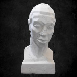 CALCO DE YESO FACETADO HOMBRE NEGRO