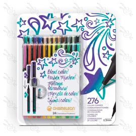 SET DE MARCADORES FINE PEN TONOS ATREVIDO CHAMELEON X24