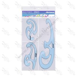 SET DE PISTOLETES TRANSPARENTES ARTESCO