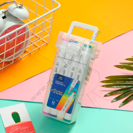 SET DE x12 MARCADORES CON DOBLE PUNTA LANKE MARKER