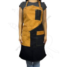MANDIL PARA PINTOR TIPO 3 - MOSTAZA Y NEGRO