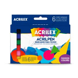 MARCADOR PUNTA PINCEL BASE ACRILICA 6 TONOS BASICOS ACRILPEN ACRILEX