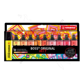 RESALTADORES STABILO BOSS ORIGINAL ARTY TONOS CÁLIDOS - 10 UND