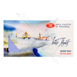 ACUARELA x35 PASTILLAS CAJA METÁLICA WHITE NIGHTS