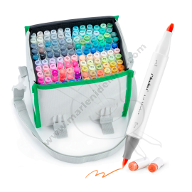 MARCADORES OHUHU 120 UND PUNTA BRUSH Y BISELADA + BLENDER