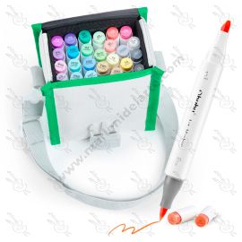 MARCADORES OHUHU 24 UND PUNTA BRUSH Y BISELADA + BLENDER