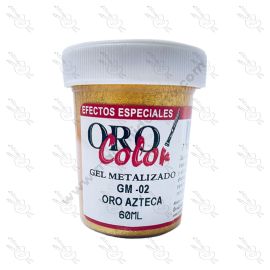 GEL METALIZADO ORO COLOR - ORO AZTECA GM-02