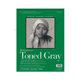 BLOCK ANILLADO TONED GRAY STRATHMORE 118GRS 27.9 x 35.6CM
