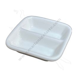 PALETA DE PORCELANA CUADRANGULAR DOBLE