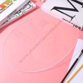 PALETA ACRÍLICA CIRCULAR TRANSPARENTE